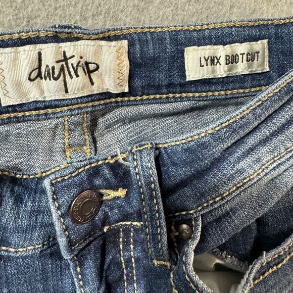 Daytrip Jeans Womens 24 R Blue Bootcut Lynx Solid Washed Mid Rise Medium Wash - Picture 7 of 12